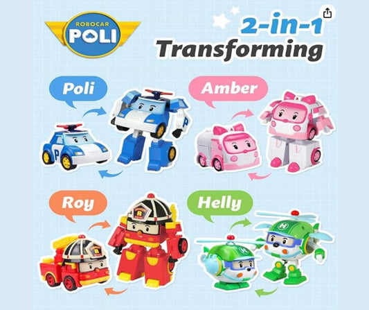 4" TRANSFORMING ROBOT - HELLY