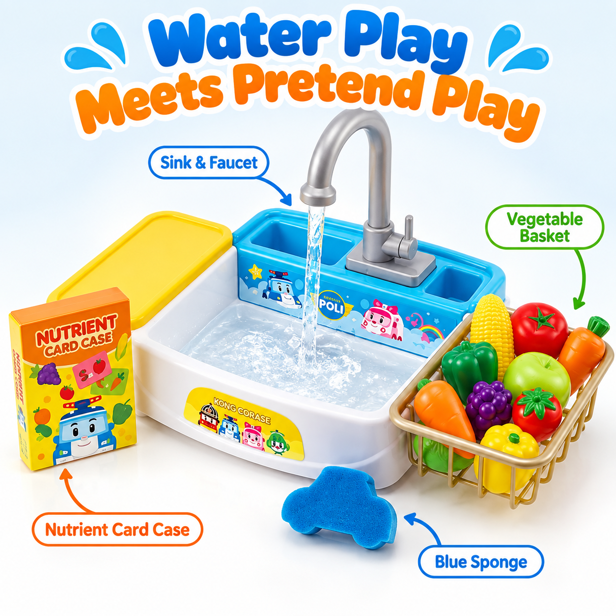Pretend Play Sink With Running Water
