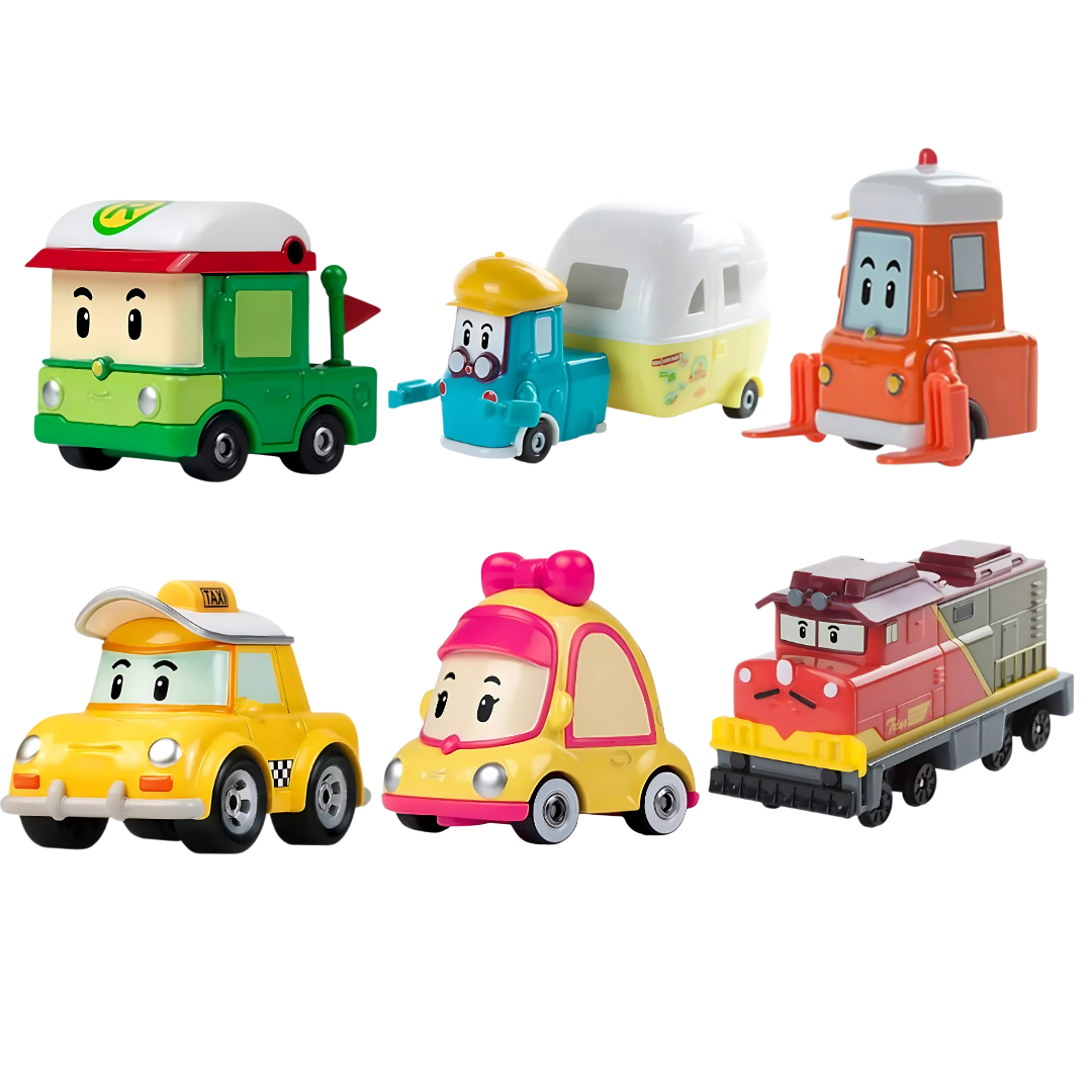 Robocar Design Robocar Poli 6-Pack Die-Cast Vehicle Bundle – Official Robocar POLI Toys