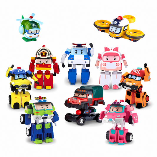 10 Piece Transforming Robot Bundle