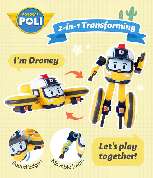 [NEW] 4" TRANSFORMING ROBOT - DRONEY