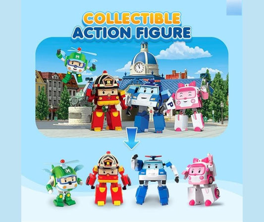 4"TRANSFORMING ROBOT - 2pcs Bundle (POLI, HELLY)