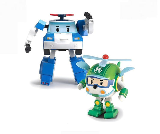 4"TRANSFORMING ROBOT - 2pcs Bundle (POLI, HELLY)